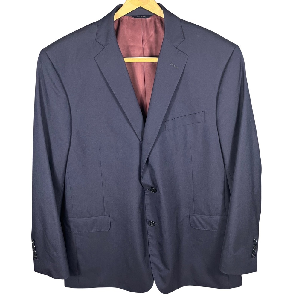 Brooks Brothers Regent Blazer Men 46 R Navy Blue Wool Vitale Barberis Canonico